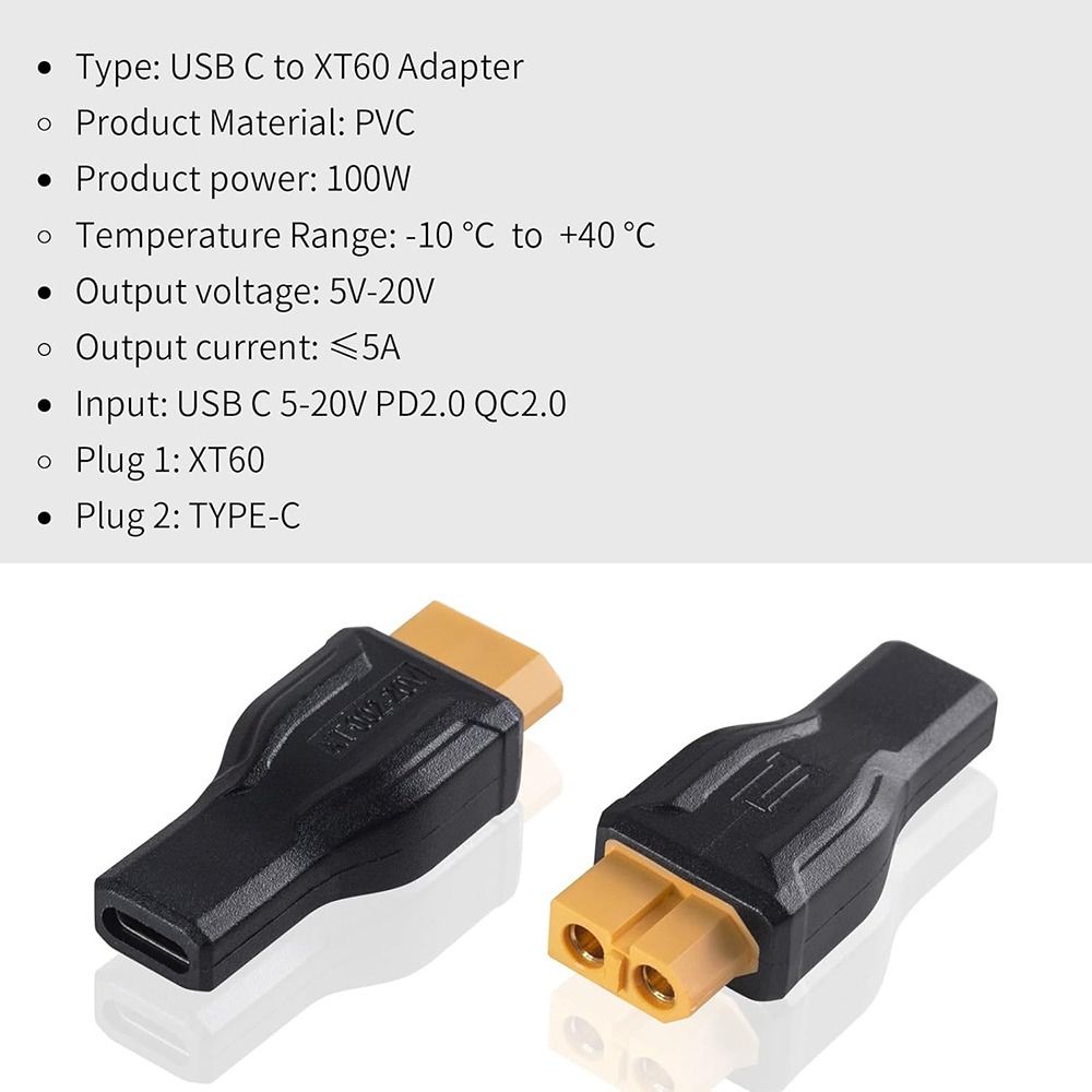 5525 7450 USB C naar XT60 Adap - Outdoor Power Adapter Usb C recensie en prijs